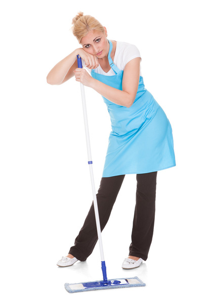 Portrait Of Woman Leaning On Broom - Photo, image