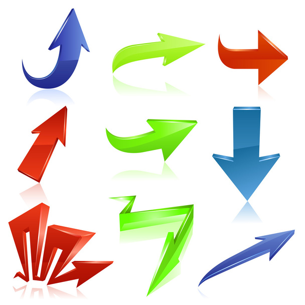 Arrow icon set. Vector - Vector, afbeelding