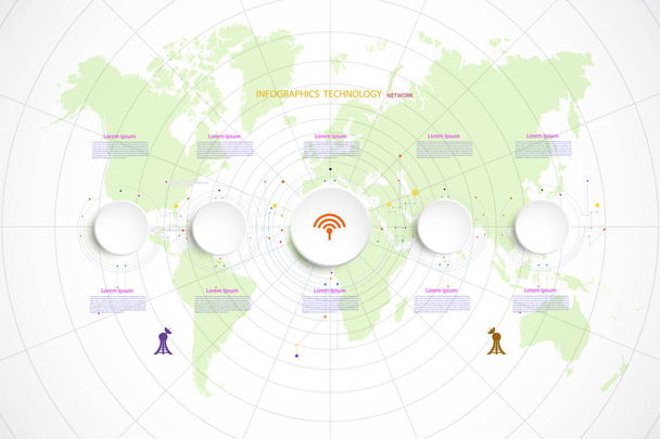 Modèle d'infographie timeline technologie high-tech numérique et eng
 - Photo, image