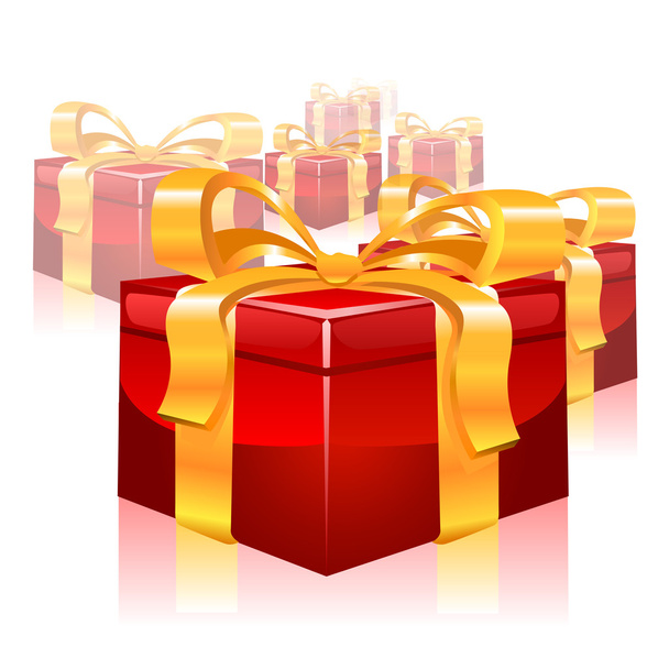 Gift boxes collection isolated on white background. Vector - ベクター画像