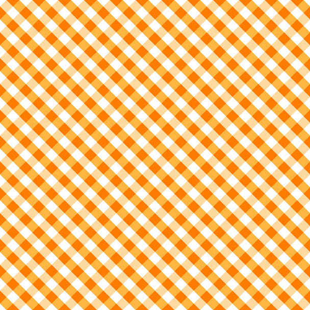 Gingham Seamless Cross Weave Check Pattern, Naranja y Blanco, EPS8 incluye muestras de patrones que llenan a la perfección cualquier forma, para artes, artesanías, telas, picnics, decoración para el hogar, álbumes de recortes
. - Vector, imagen