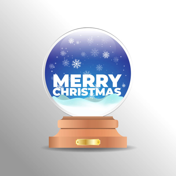 Realistyczne Christmas Snow Globe oświetlenie tła - Wektor, obraz