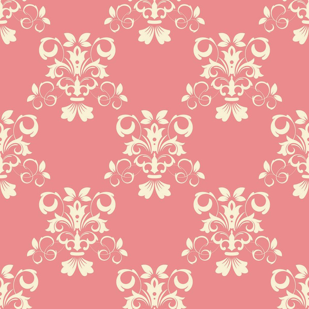 Vintage pattern of tiles with flowers	 - Vector, Imagen