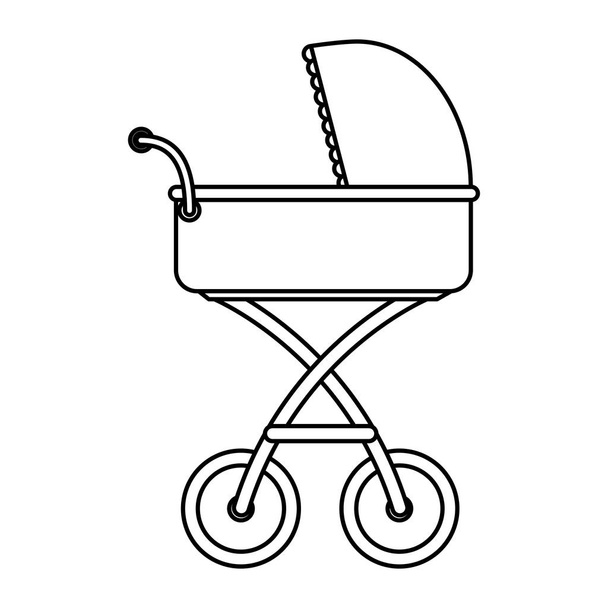 transport chariot bébé icône isolée
 - Vecteur, image