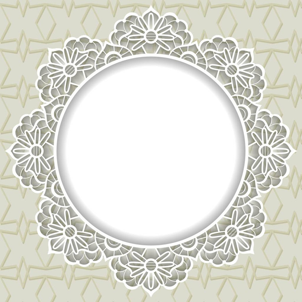 Abstract Ornamental lace frame - Vecteur, image