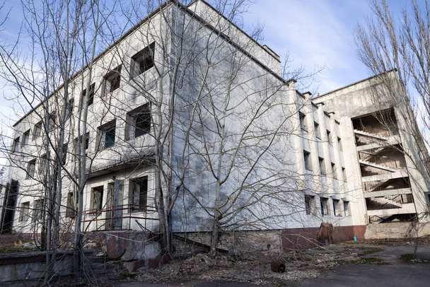 Abandoned building in Chernobyl Exclusion Zone, Ukraine - Fotó, kép