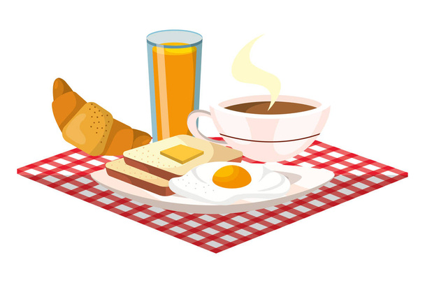 délicieux savoureux petit déjeuner dessin animé
 - Vecteur, image