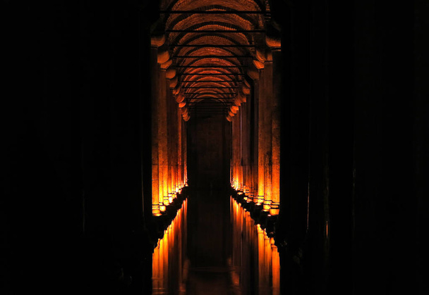 The Basilica Cistern - underground water reservoir. Istanbul, Tu - Photo, Image