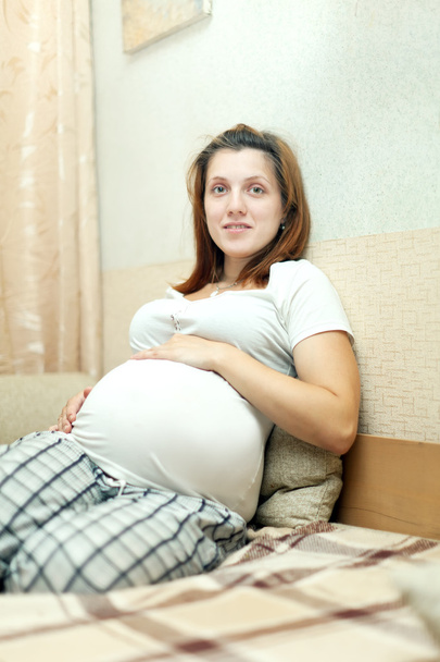 pregnant woman on sofa - Photo, Image