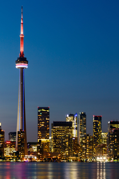 Noční pohled na centrum Toronto, Ontario, Kanada - Fotografie, Obrázek