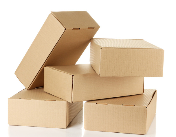Parcels boxes, isolated on white - Valokuva, kuva