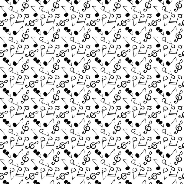 Seamless pattern with music notes. - Διάνυσμα, εικόνα