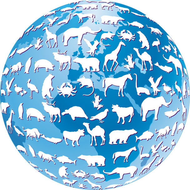 Welt tierwelt - Vektor, kép