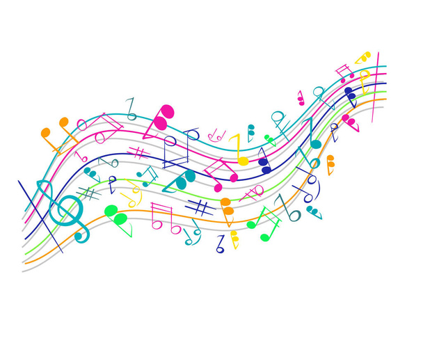 Abstract background with musical notes.  - Vector, Imagen