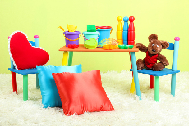Modern child's room with equipment and toys - Fotó, kép