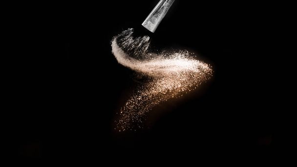 Color of the year, powder splash and brush for makeup artist - Valokuva, kuva