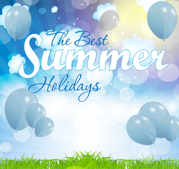 Summer holidays vector background. - Vecteur, image