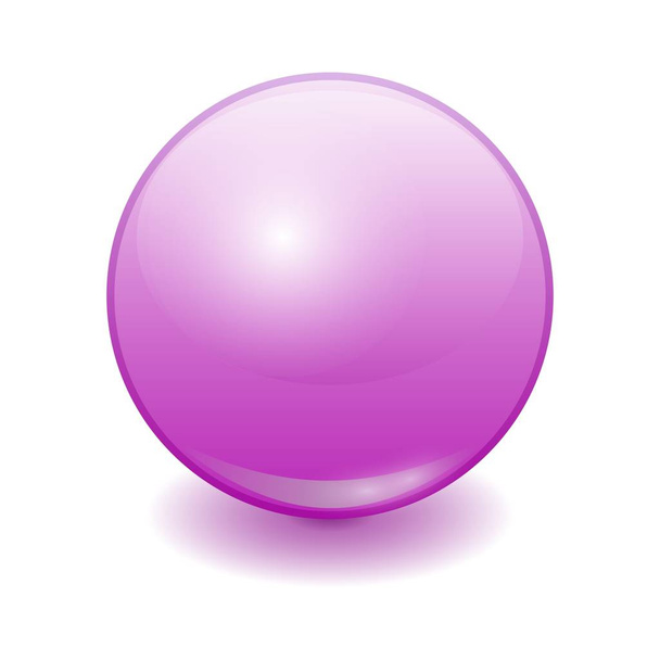 Vector realistic purple color plastic ball - Vettoriali, immagini
