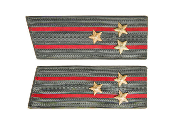 Soviet army officer shoulder strap isolated on the white background - Photo, Image
