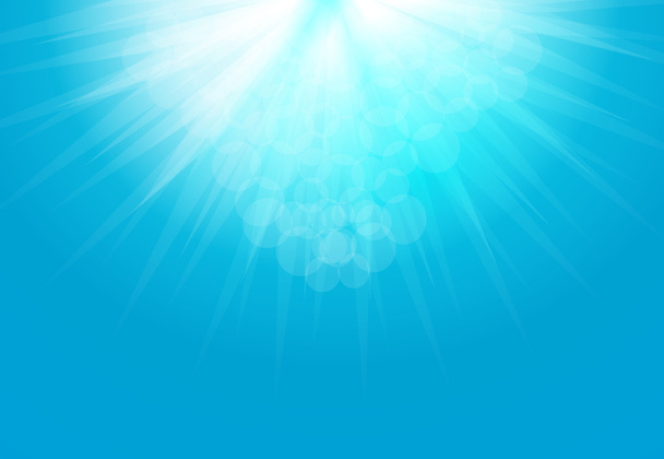 Rayos de sol azul
 - Vector, imagen