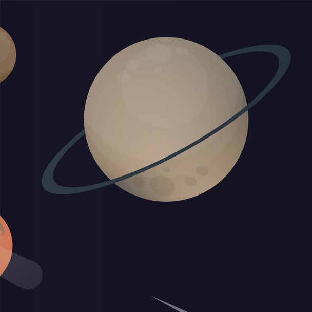 Weltraumforschung und das Sonnensystem - Vektor, Bild