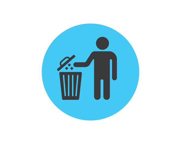 ゴミ箱ロゴアイコンベクトルイラスト  - ベクター画像