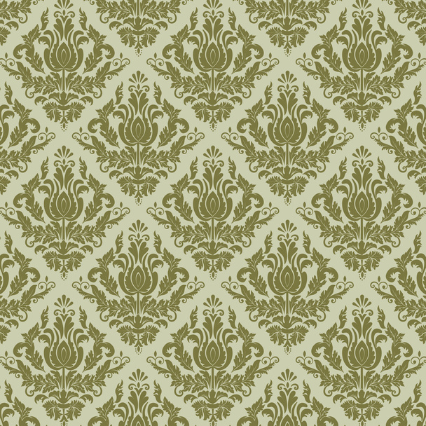 Vector damask seamless pattern background. Elegant luxury texture for wallpapers, backgrounds and page fill. - Vector, Image