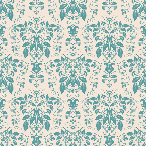Vector damask seamless pattern background. Elegant luxury texture for wallpapers, backgrounds and page fill. - Vector, Image