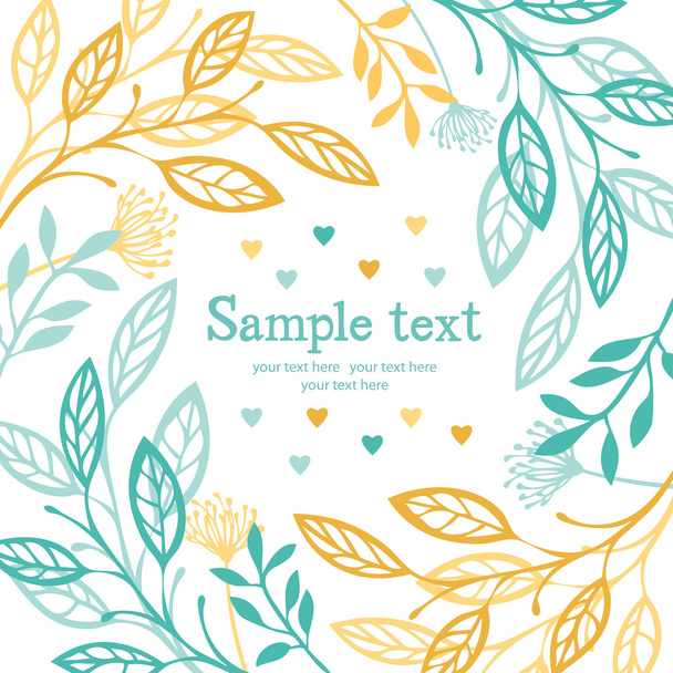 Abstract floral card - Vector, imagen