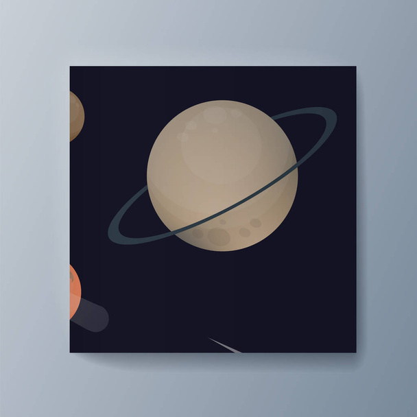 La exploración espacial y la trayectoria de los planetas
 - Vector, Imagen