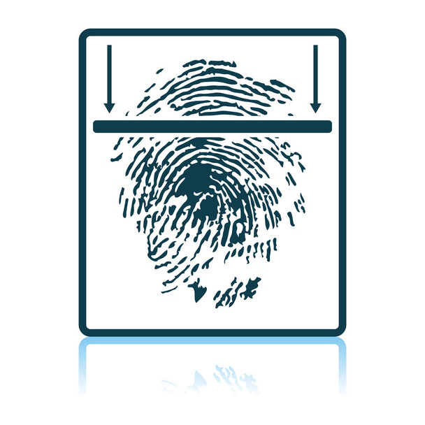 Ikona skenování otisků prstů - Vektor, obrázek