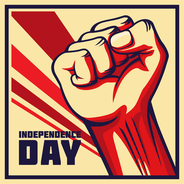 Vintage style vector Independence day poster - ベクター画像