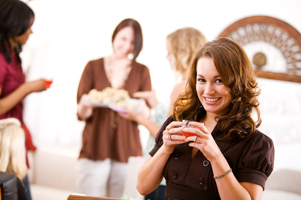 Bridal Shower: Woman with Glass of Punch - Foto, afbeelding