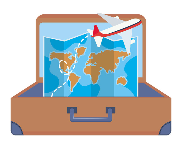 Suitcase and travel design vector illustration - Vector, Image
