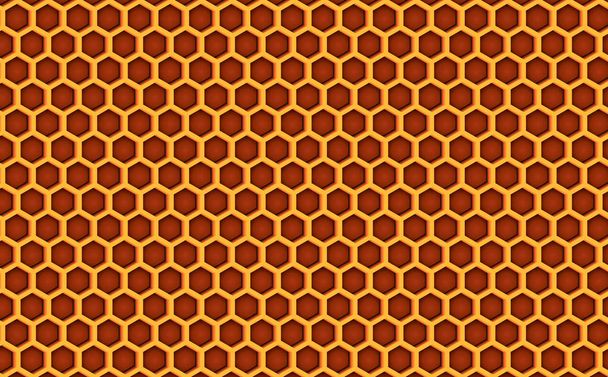 Hunaja kampa mehiläispesä kuvio kuvioitu tausta. Vector illustrat
 - Vektori, kuva