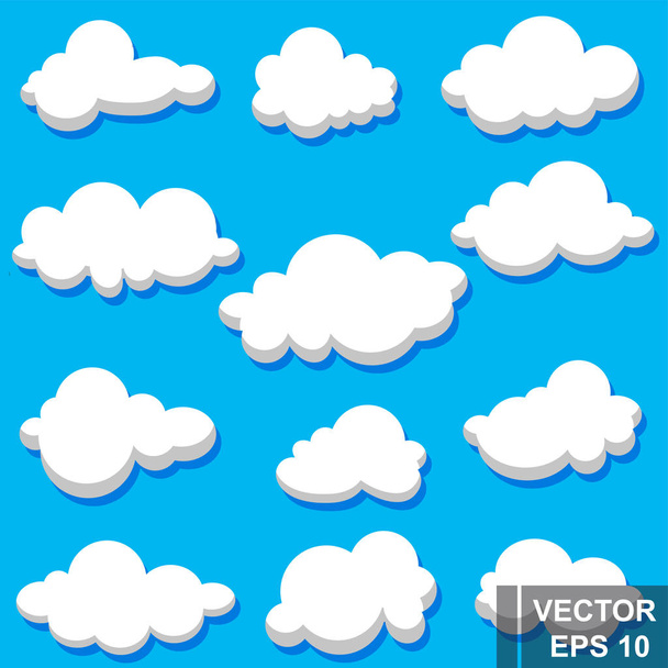 Cloud. Weather icon. Cartoon style. For your design. - Vektor, Bild