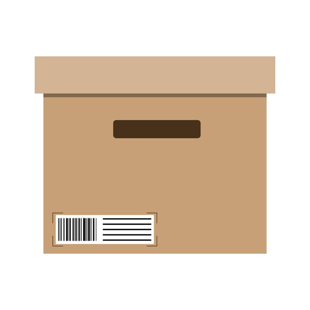 Nákladu. Krabice s kartonovými kontejnery, vektorová ilustrace - Vektor, obrázek