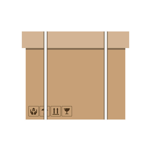 Cargo. Cajas de contenedores de cartón, ilustración vectorial
 - Vector, imagen