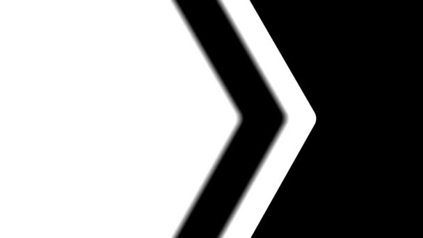 Dynamische actie pijlen achtergrond overgang/4k-animatie van zwart-wit plat ontwerp pijlen overgang achtergrond, met in-en uitgaand en achterwaarts - Video