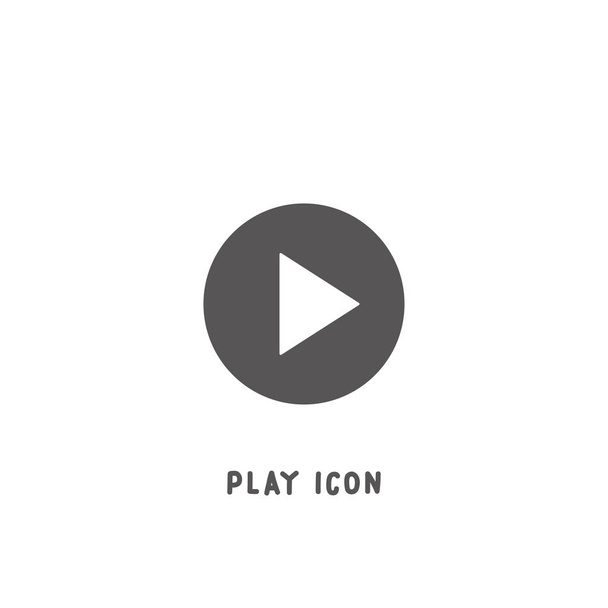 Play icon simple flat style vector illustration. - Vector, Image
