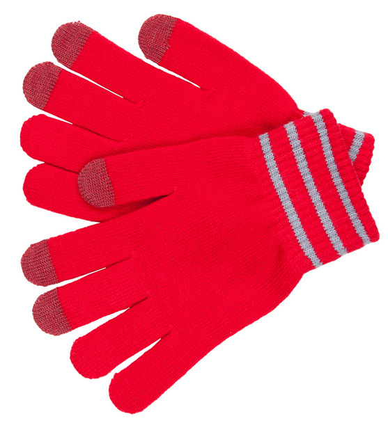 Červené rukavice s pruhy - Fotografie, Obrázek