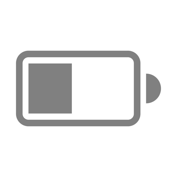 einfache elektrische Batterie Symbol auf weißem Hintergrund - Vektor, Bild