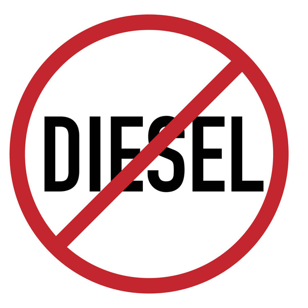 diesel kielletty rajoitus merkki punainen ympyrä vektori kuva
 - Vektori, kuva