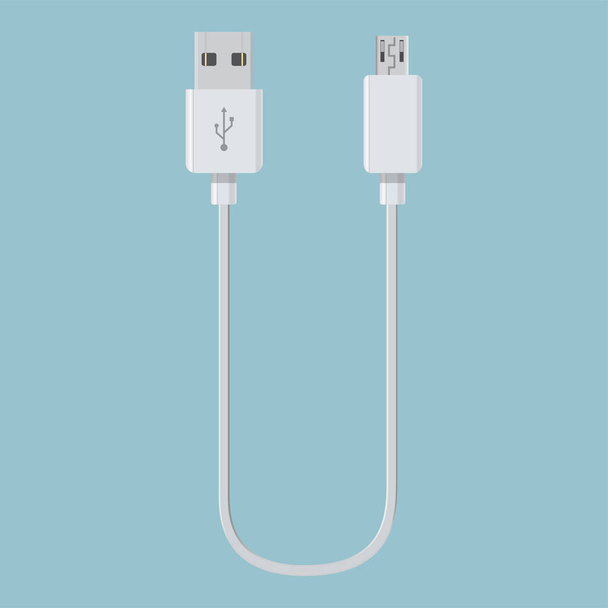 realistický kabel USB pro vektor připojení zařízení - Vektor, obrázek