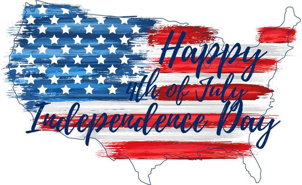 Mutlu Bağımsızlık günü 4 Temmuz - Vektör, Görsel