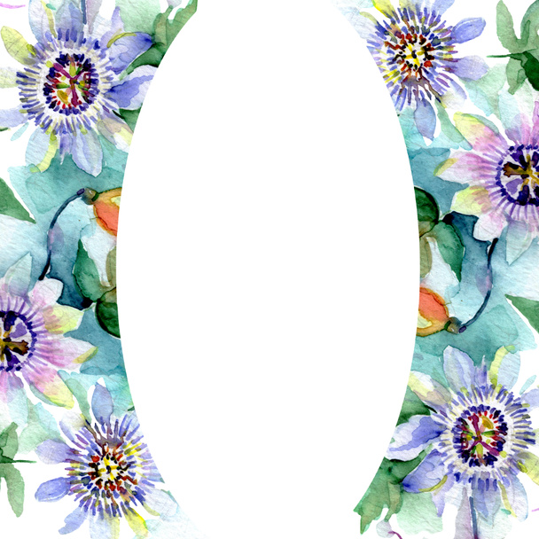 Bouquet floral botanical flowers. Watercolor background illustration set. Frame border ornament square. - Foto, Imagem