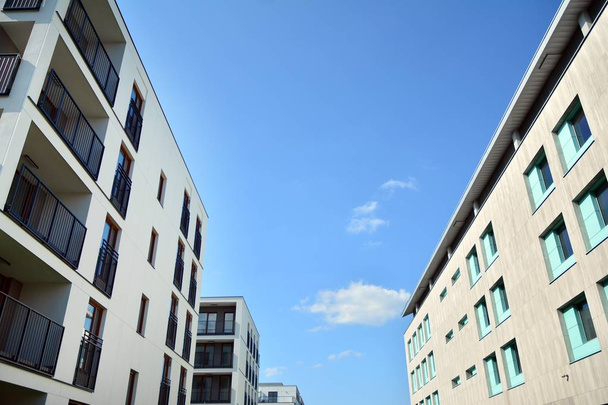 Multistory new modern apartment building. Stylish living block of flats. - Photo, Image