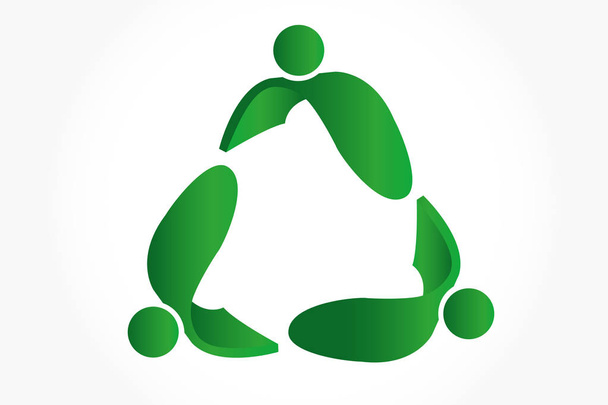 Logo leafs recycle symbol - Vector, Image
