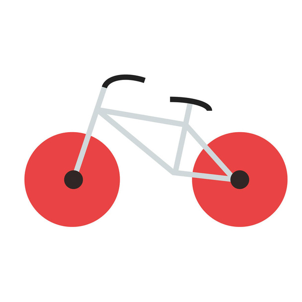 Bicycle flat illustration on white - Vector, imagen