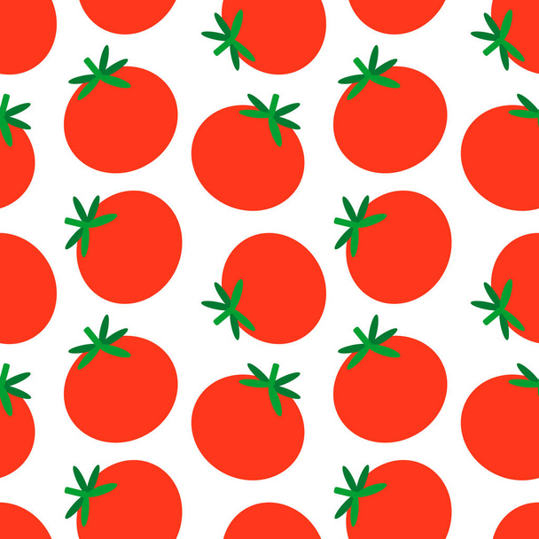 Tomato pattern flat illustration design - Vektor, obrázek